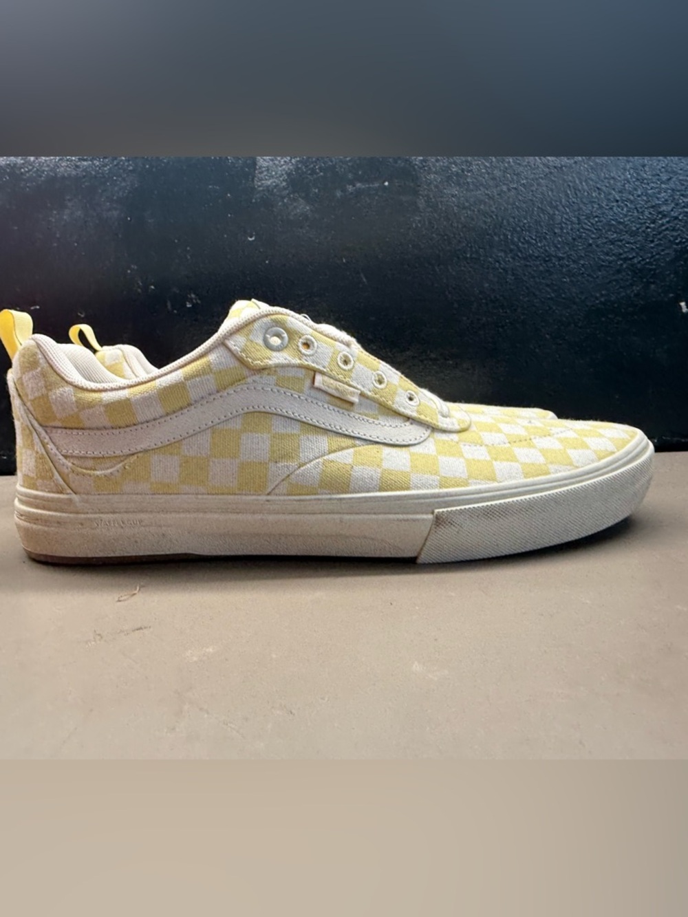 New Men’s Vans Kyle Walker Pro Checkerboard Pale Banana Marshmallow Wafflecup 12